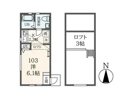 MONORO(1K/1階)の間取り写真