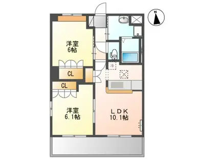 メゾンド・エスペランスI(2LDK/1階)の間取り写真