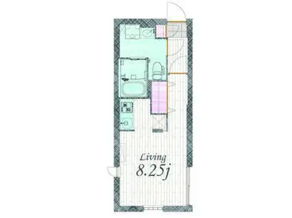 BRANCHE桜山III(1K/3階)の間取り写真