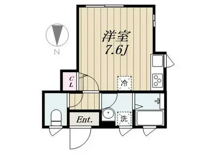 HALE MOANA(ワンルーム/1階)の間取り写真