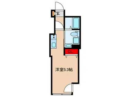 ロイヤル王子本町(ワンルーム/3階)の間取り写真