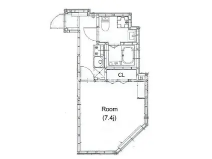 ベルレーヌ南大泉(1K/1階)の間取り写真