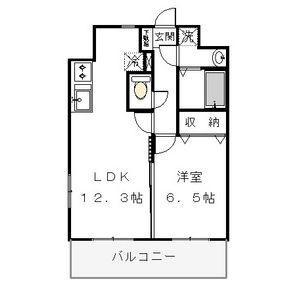 モア ルミーネ(1LDK/4階)の間取り写真
