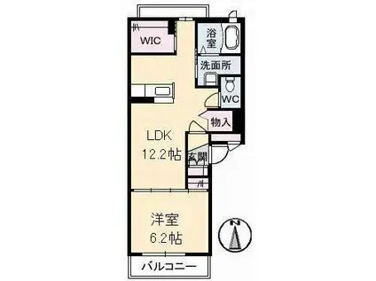 MIRABELL(1LDK/3階)の間取り写真