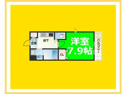 LIVIAZ NAMBA RENOM(1K/9階)の間取り写真