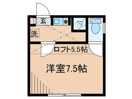 ネオステージ大倉山A棟(ワンルーム/1階)の間取り写真