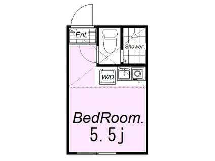 ユナイト星川ジェフリー(ワンルーム/2階)の間取り写真