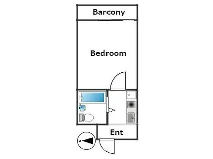 シティコート二宮(1K/7階)の間取り写真