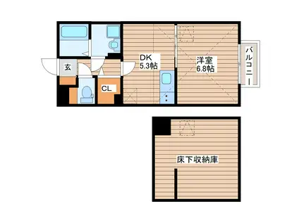 FU-YOU LUMIEREC(1DK/1階)の間取り写真