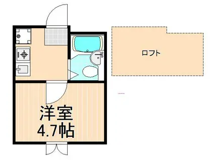 WITH PLACE 西新井本町北(ワンルーム/2階)の間取り写真