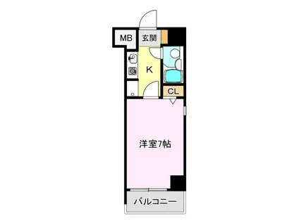 ファーストパレスIII(1K/6階)の間取り写真