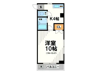 クレドール(1K/1階)の間取り写真
