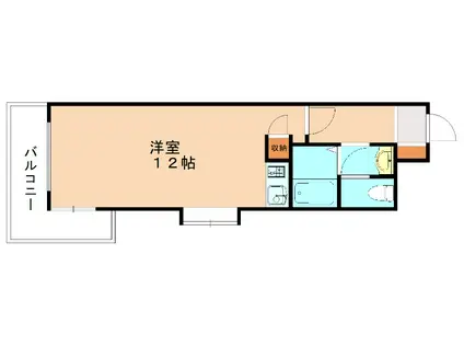 オリエンタル黄金(ワンルーム/2階)の間取り写真