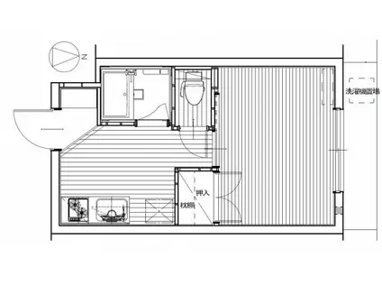 リザハウス宇品(1DK/3階)の間取り写真