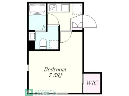 STRIPES 不動前(1K/2階)の間取り写真