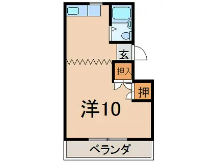 半田コーポ(ワンルーム/3階)の間取り写真