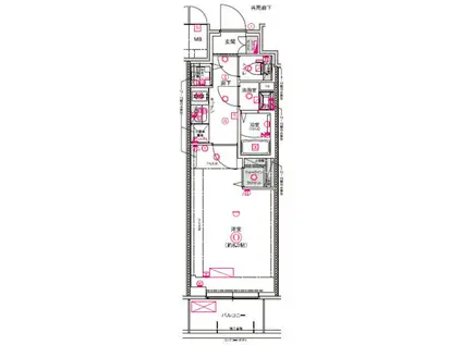 CREST TAPP名古屋山王(1K/2階)の間取り写真