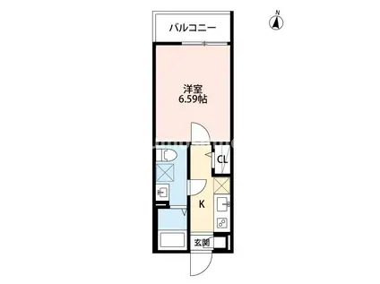 プレステージスクエア(1K/2階)の間取り写真