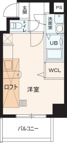 GIFT(ワンルーム/6階)の間取り写真