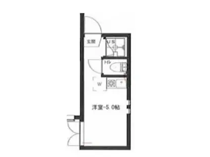 アーバンプレイス東中野II(ワンルーム/1階)の間取り写真