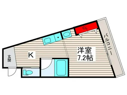 第131新井ビル(1K/6階)の間取り写真