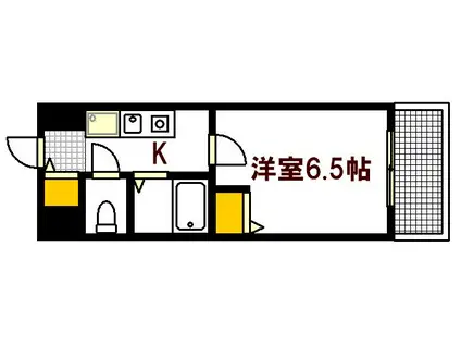 チェリス本田(1K/3階)の間取り写真