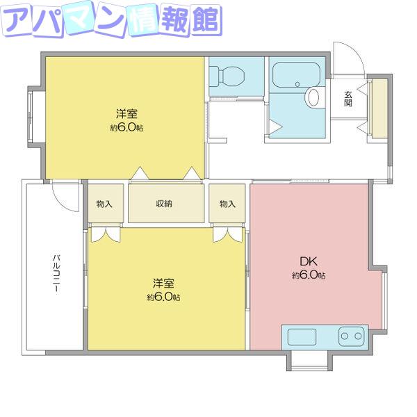 アビタス新和(2DK/1階)の間取り写真