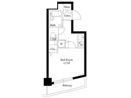 エスコート音羽(1K/4階)の間取り写真