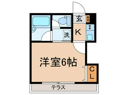 カーサ・ソラーレ(1K/1階)の間取り写真