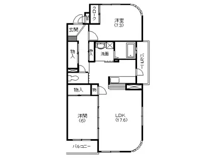 エトワール葵(2LDK/3階)の間取り写真