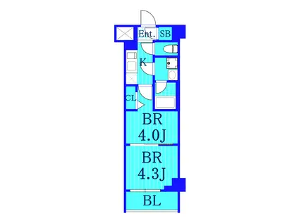 シーフォルム川崎池田(2K/2階)の間取り写真