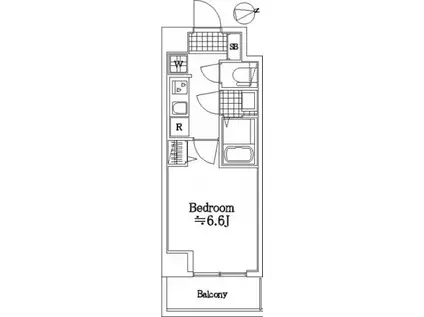 ザ・レジデンス・オブ・トーキョーSR20(1K/1階)の間取り写真