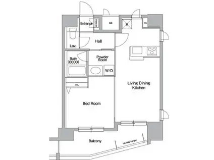 プライムアーバン西新宿I(1LDK/11階)の間取り写真