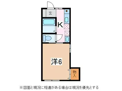 アーバンハウス深志(1K/2階)の間取り写真