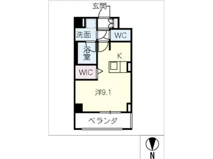 ABELIA(ワンルーム/2階)の間取り写真