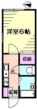 ルミエール(1K/2階)の間取り写真