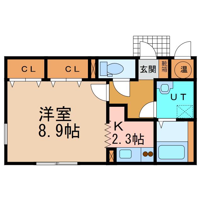 AMYII(1K/3階)の間取り写真