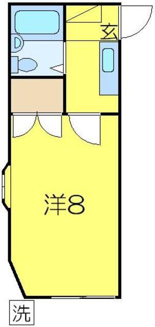 ベルウイング小手指(1K/2階)の間取り写真