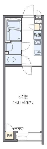 クレイノのぞみ野(1K/1階)の間取り写真