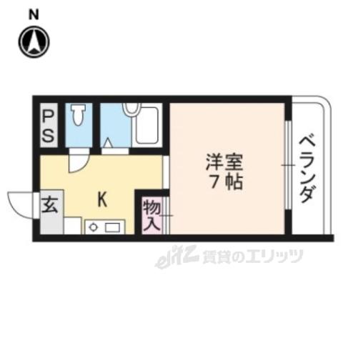 バンブスドルフ(1K/2階)の間取り写真