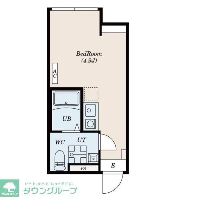 HANABUSA V(ワンルーム/2階)の間取り写真
