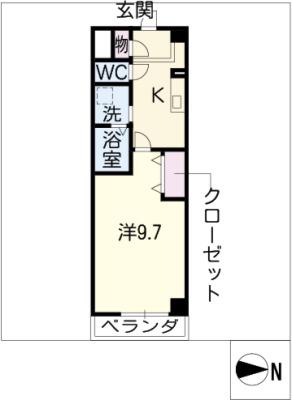 SMILE CITY M(1K/1階)の間取り写真