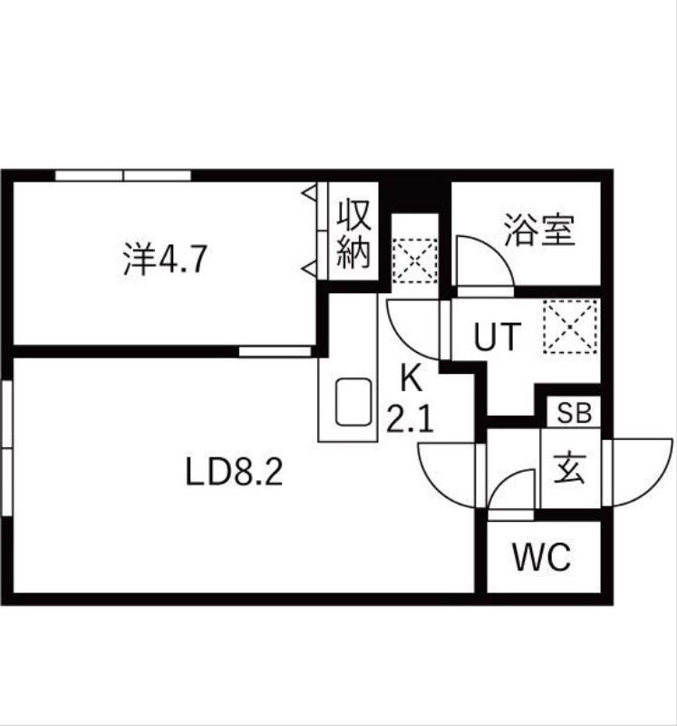 ブリス北円山(1LDK/3階)の間取り写真