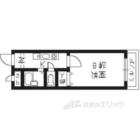 リバーヒルズ(1K/3階)の間取り写真