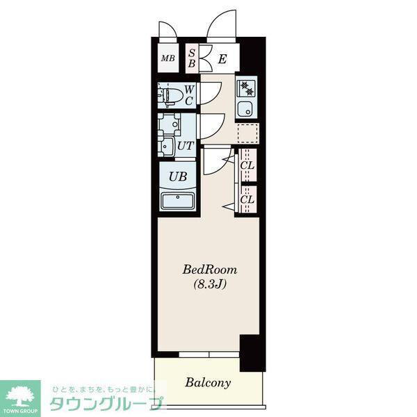 S-RESIDENCE名駅ウエスト(1K/1階)の間取り写真