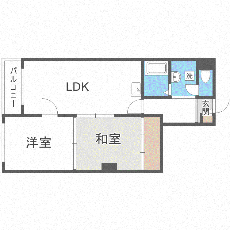 ブルーパレス24(2LDK/3階)の間取り写真