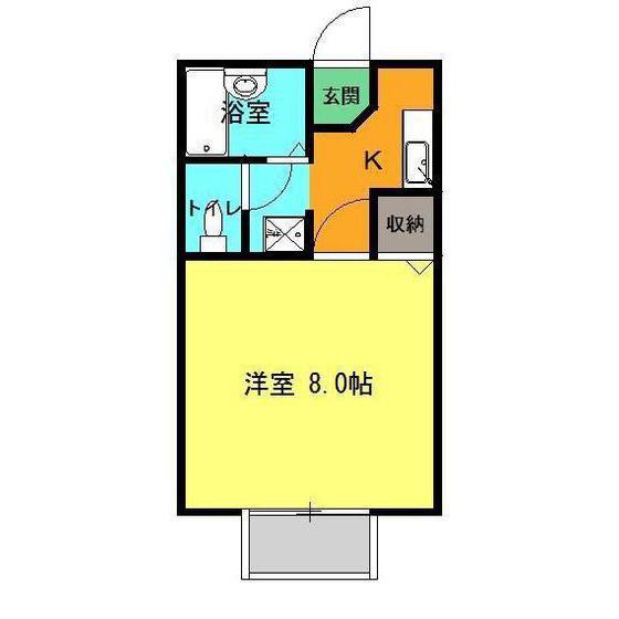 セジュールベル(1K/1階)の間取り写真