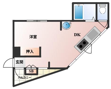池田南桜塚ビル(1K/3階)の間取り写真