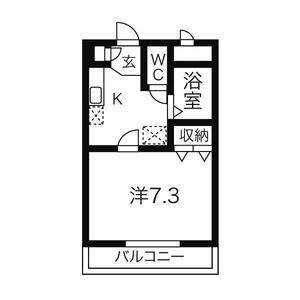 ブルーハイツ(1K/2階)の間取り写真