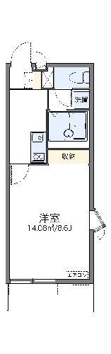 レオネクストイーエフIII(1K/2階)の間取り写真